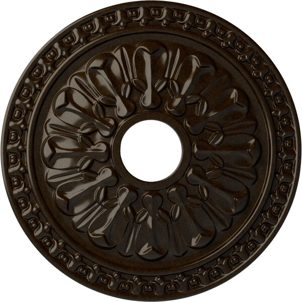 Ekena Millwork Warsaw Ceiling Medallion (Fits Canopies up to 3 1/2"), 18"OD x 3 1/2"ID x 1 3/8"P, Bronze CM18WABZS - main